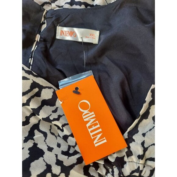 New Women's INTEMPO Slit Maxi Dress Plus Size XXL 2x Chifon Flowing W - Picture 5 of 7